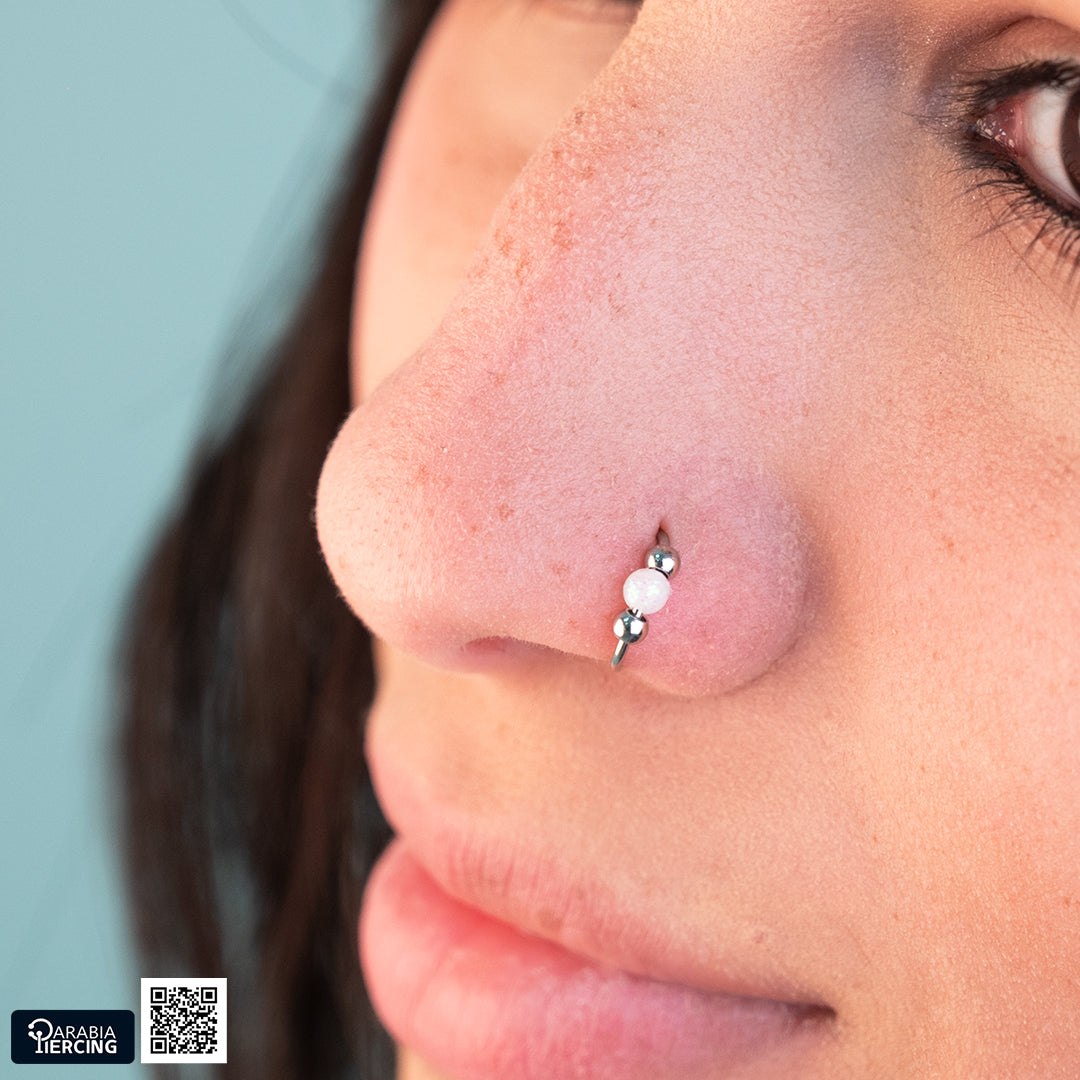 Colorful Beaded Nose Hoop