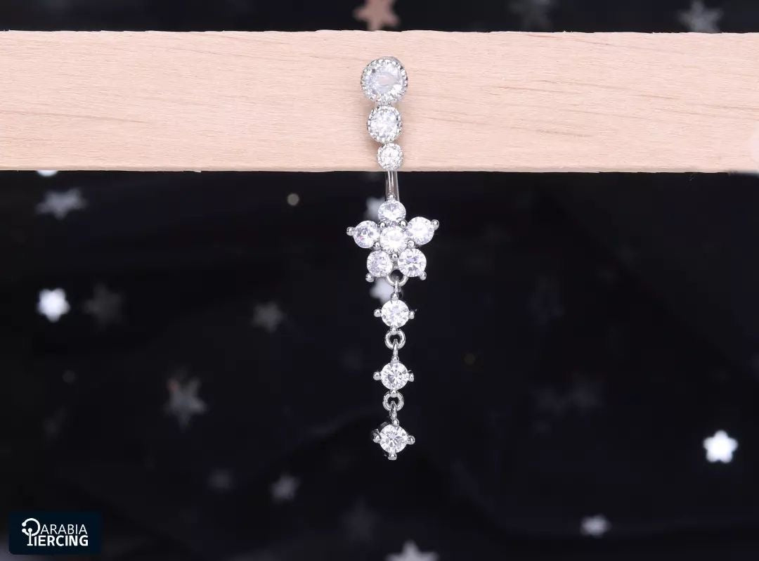 Pendent Flower Belly Ring