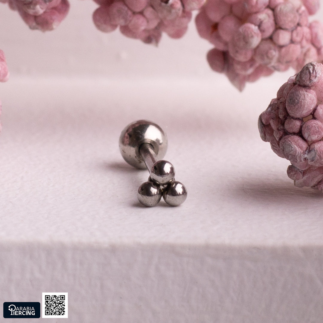 Plain Silver  Ballback Earrings