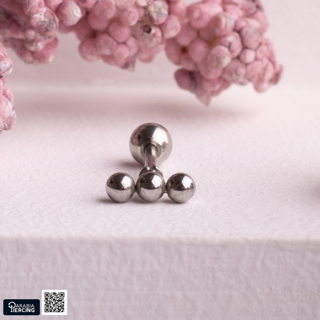 Plain Silver  Ballback Earrings