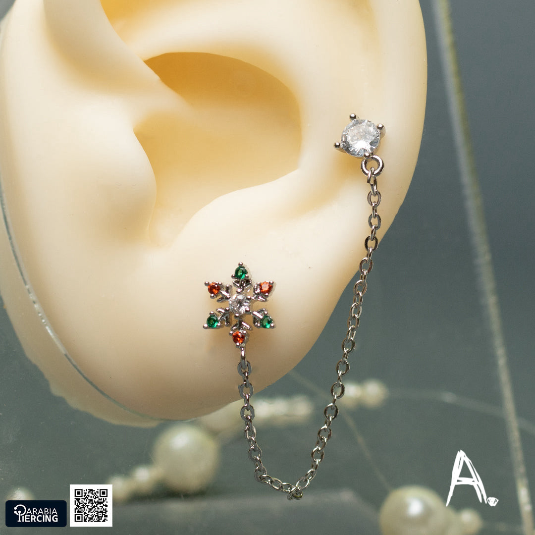 Snowflake connected Earring