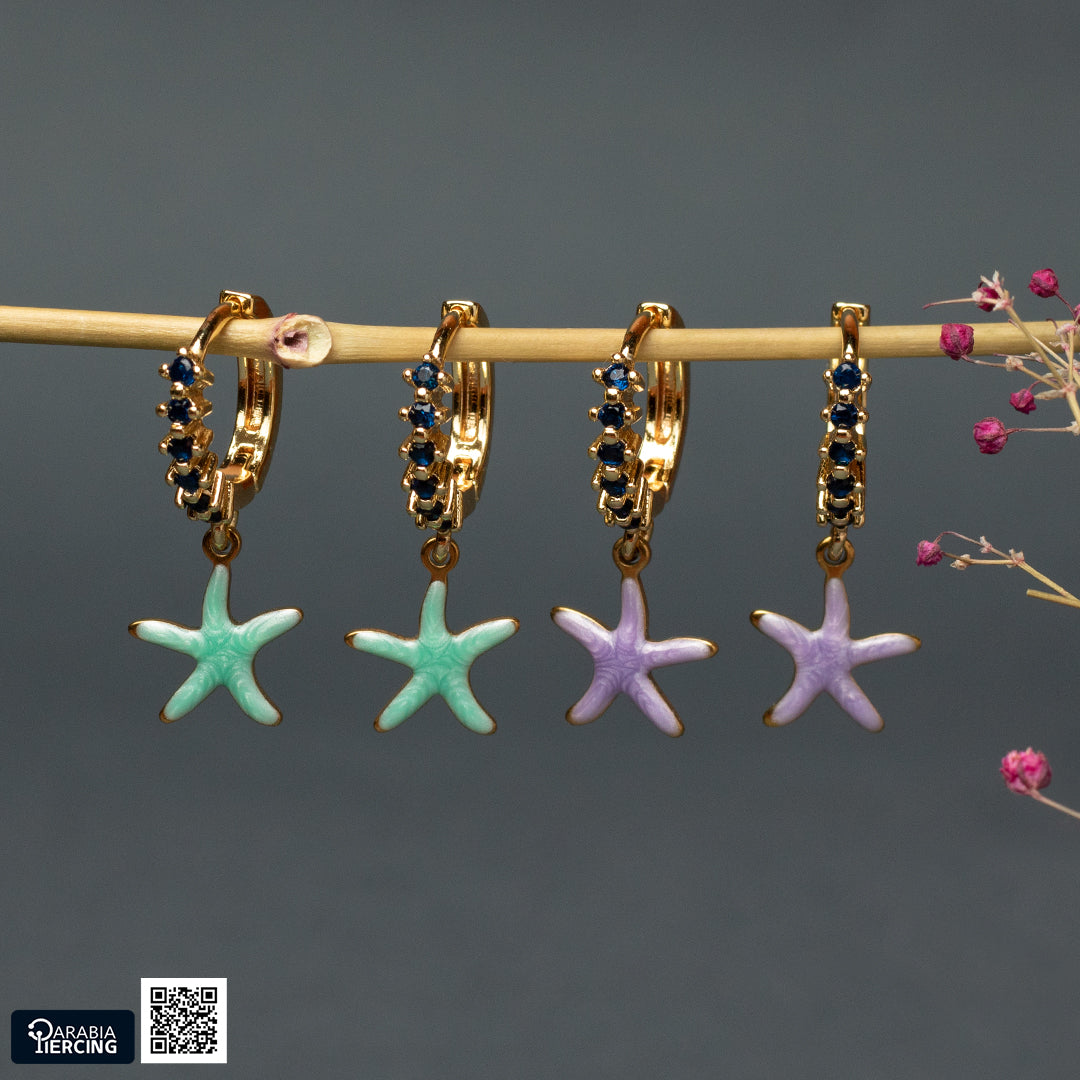 Colorful Starfish Dangling Clicker