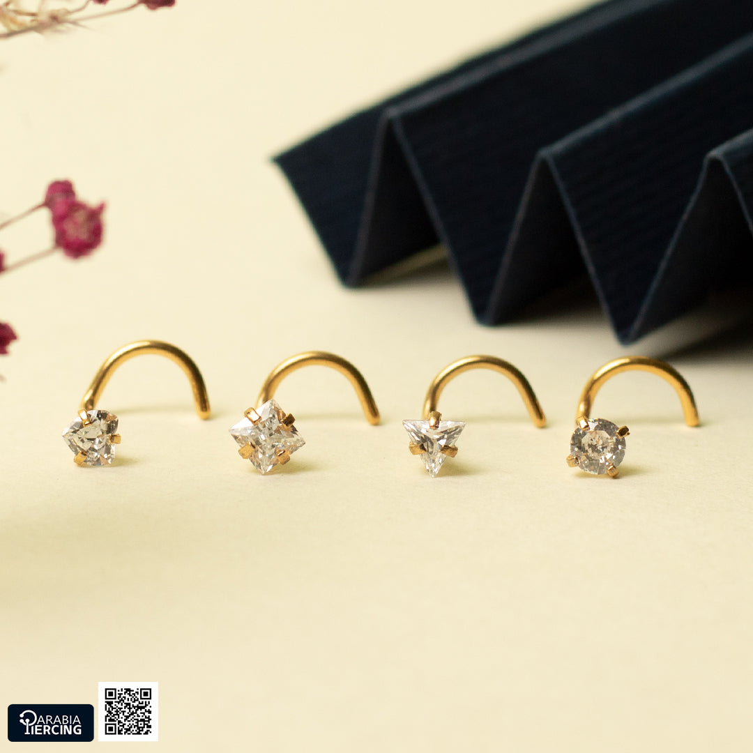 Gold Zircon U shape