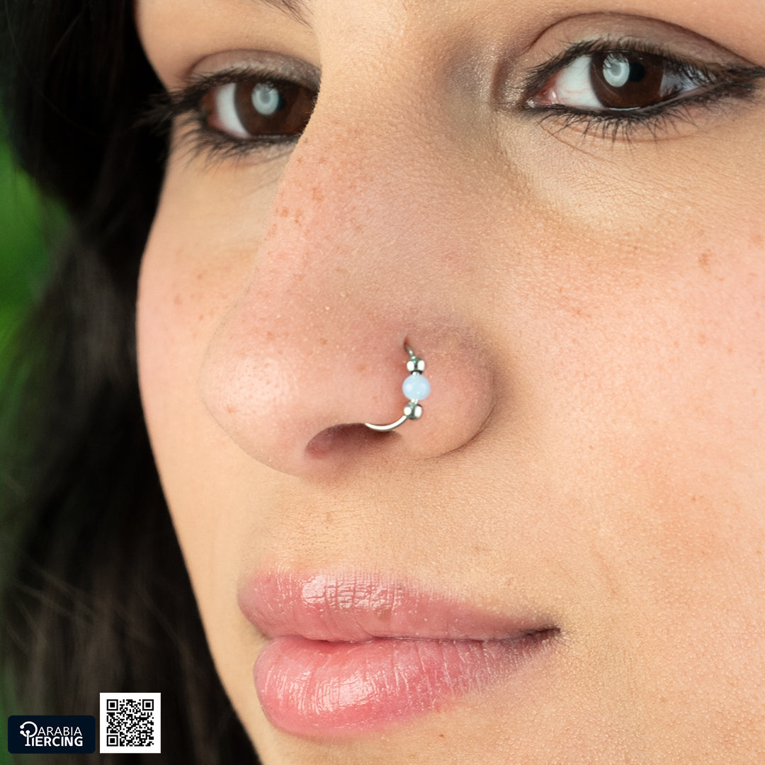 Colorful Beaded Nose Hoop