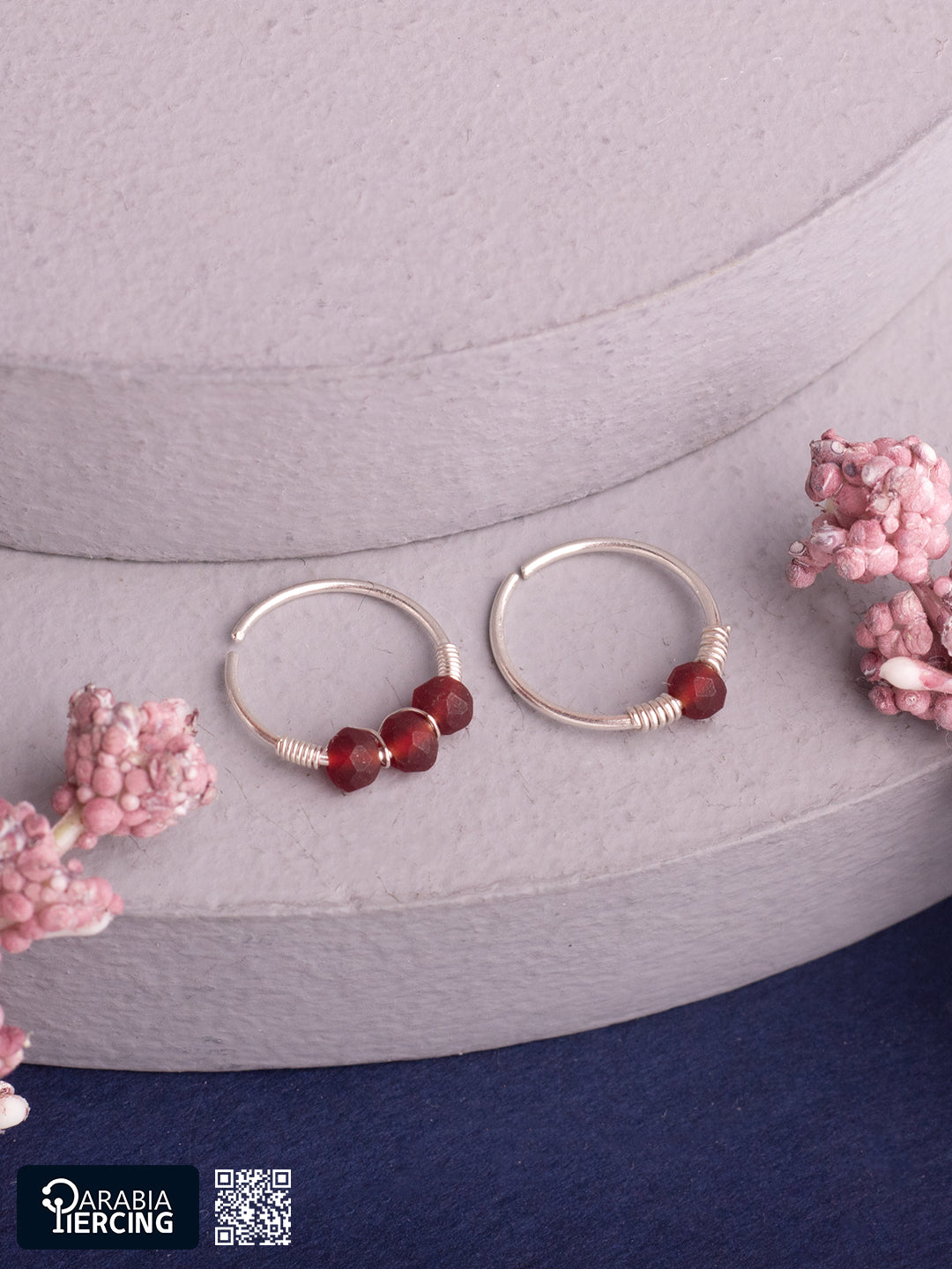 Colorful Silver Nose Hoop