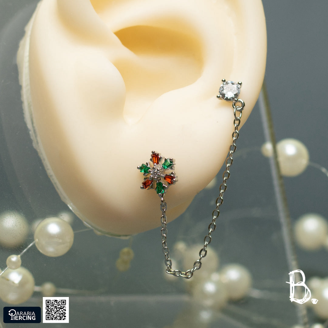 Snowflake connected Earring