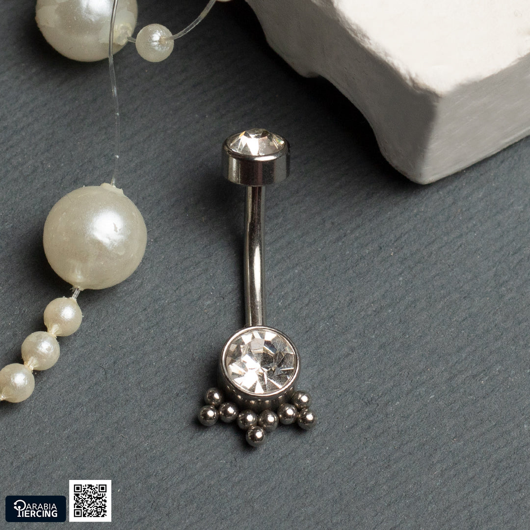 Unique Crystal belly Ring