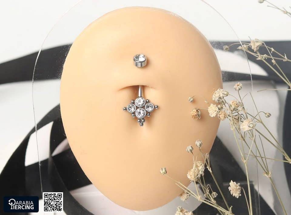 Unique Crystal belly Ring