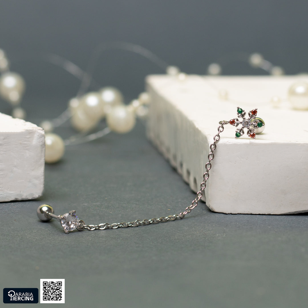 Snowflake connected Earring
