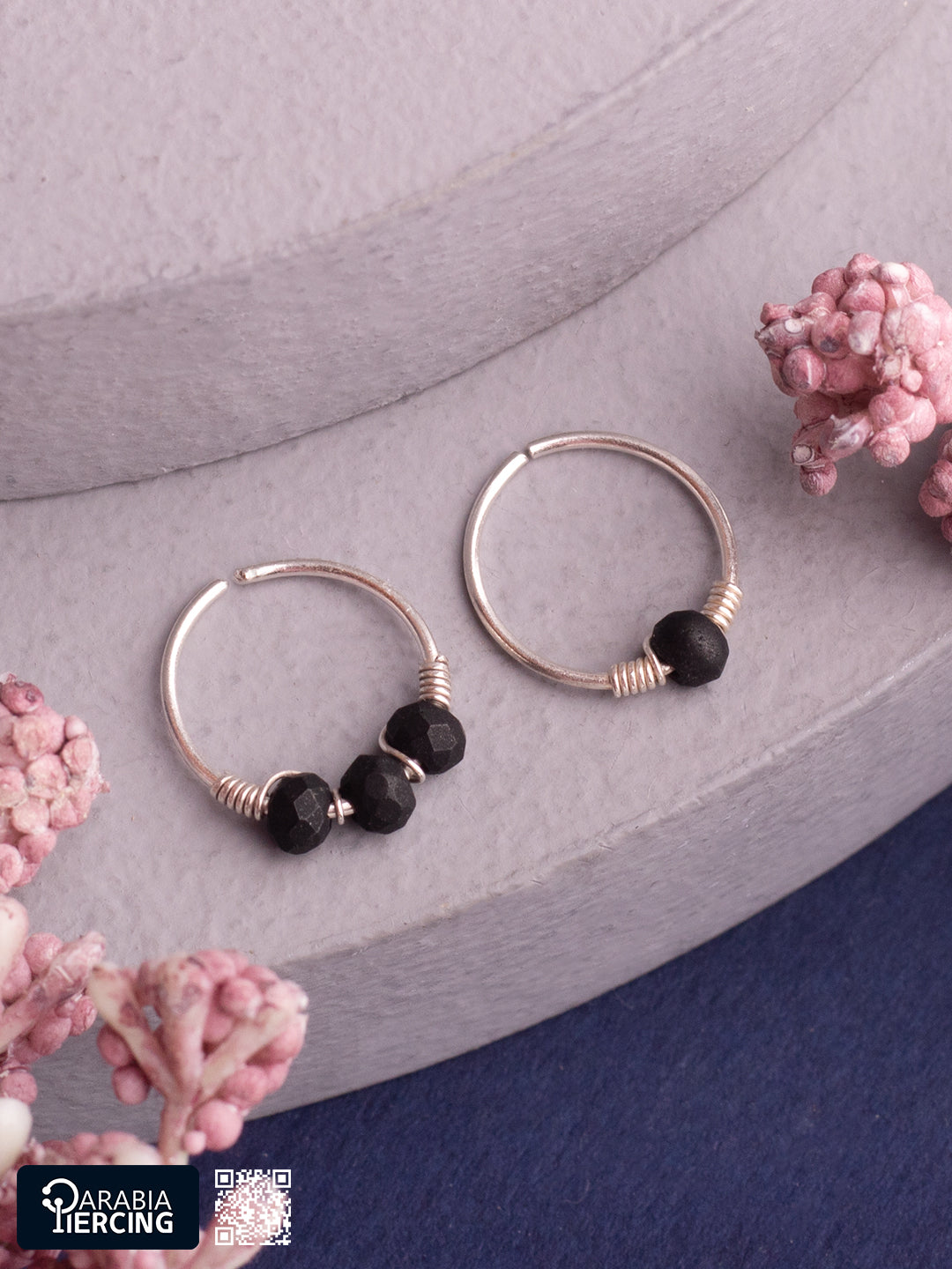 Colorful Silver Nose Hoop