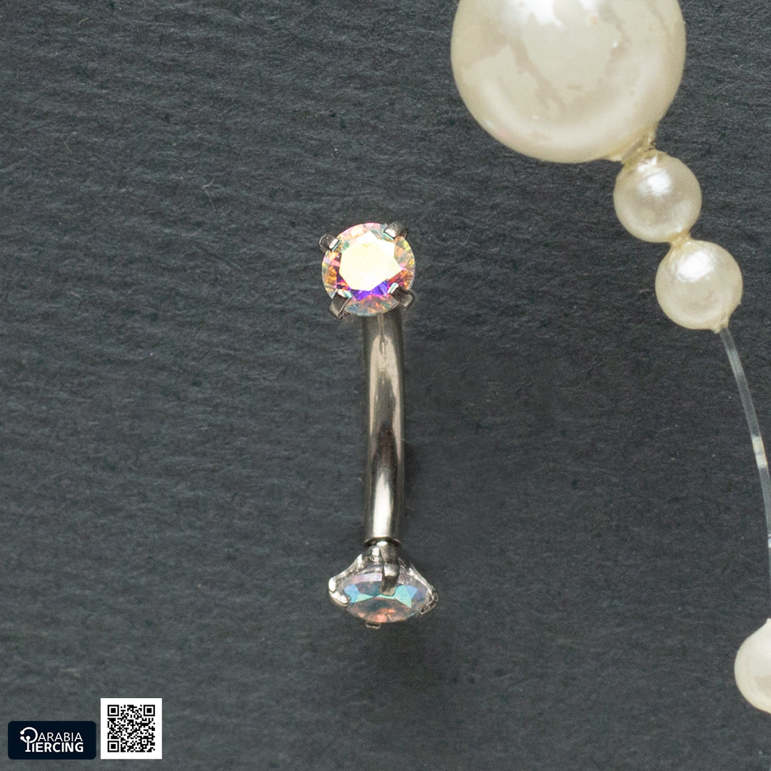Colorful zircon Banana Shape