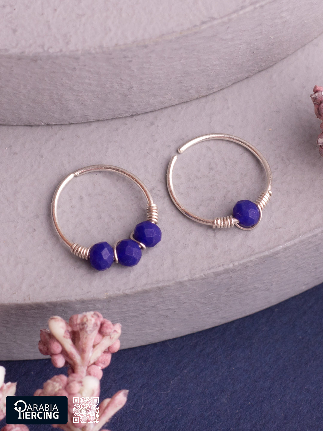 Colorful Silver Nose Hoop