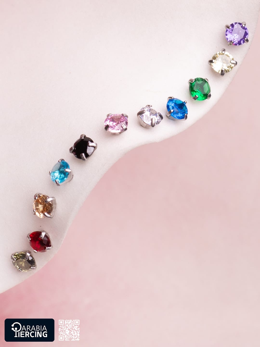 Colorful zircon Flatback