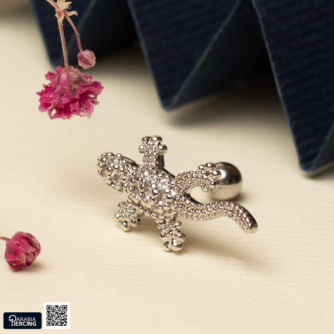 Lizard Ballback Earring