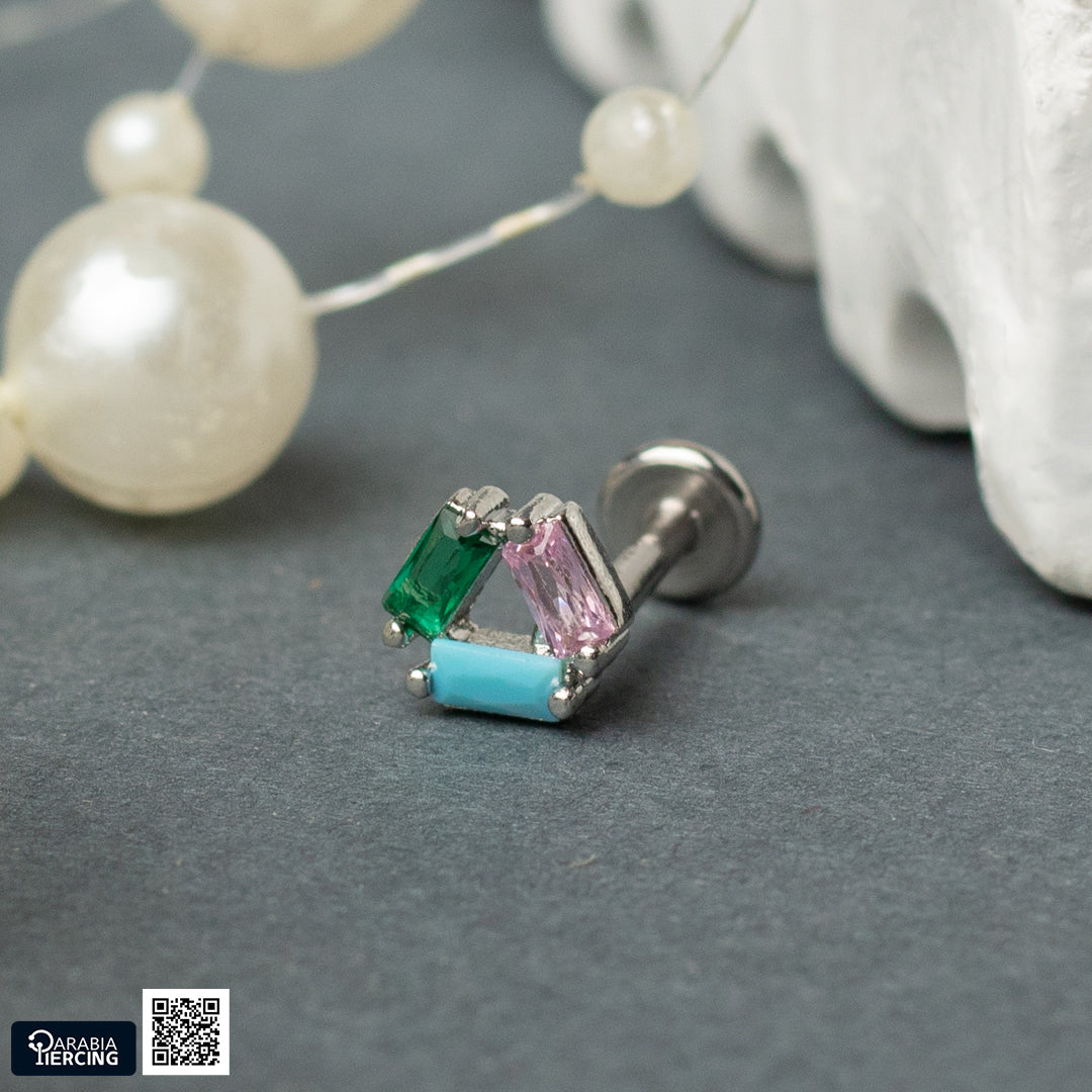 Colorful Triangle Flatback