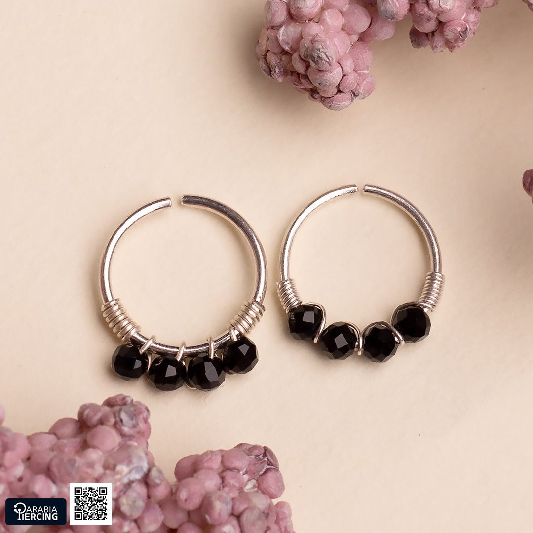 Colorful Silver Nose Hoop