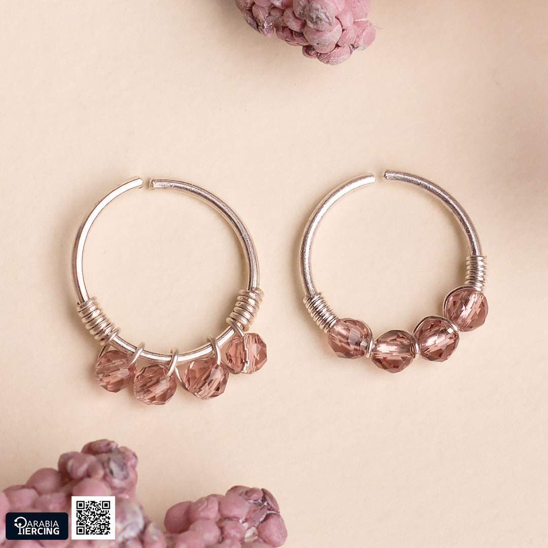 Colorful Silver Nose Hoop