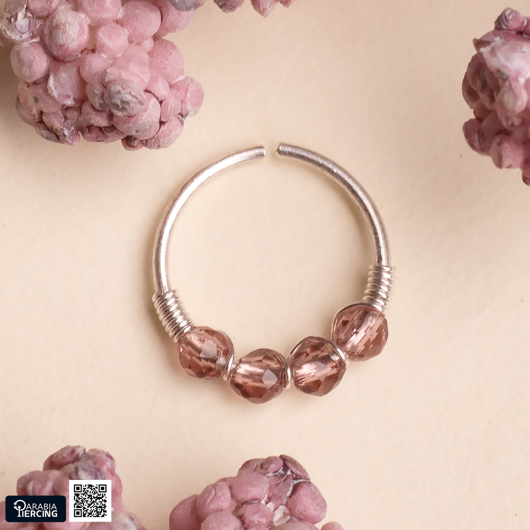 Colorful Silver Nose Hoop