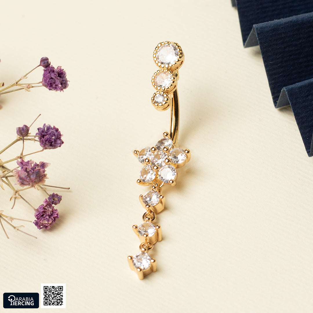 Pendent Flower Belly Ring