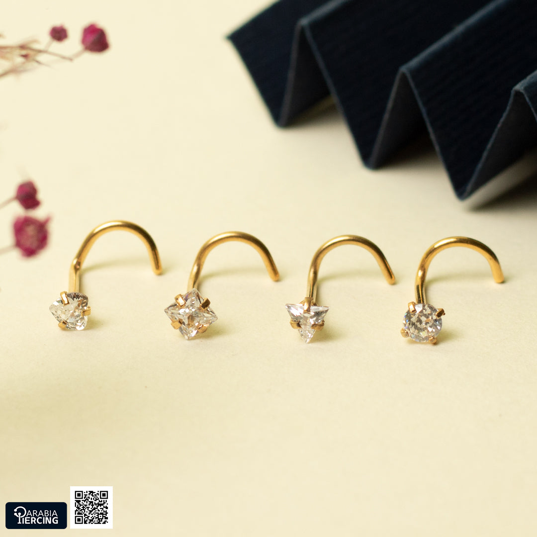 Gold Zircon U shape