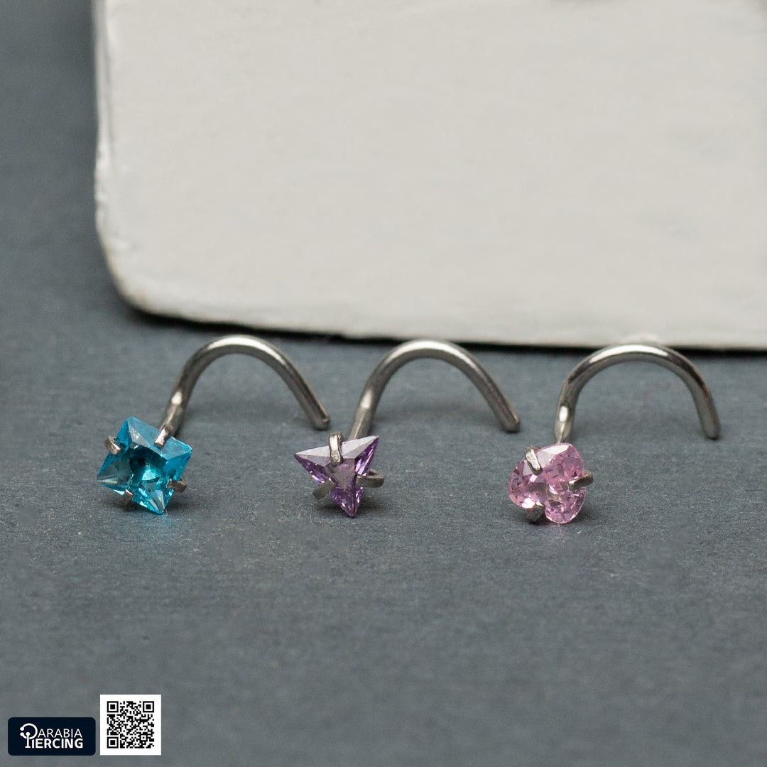 Colorful zircon U shape