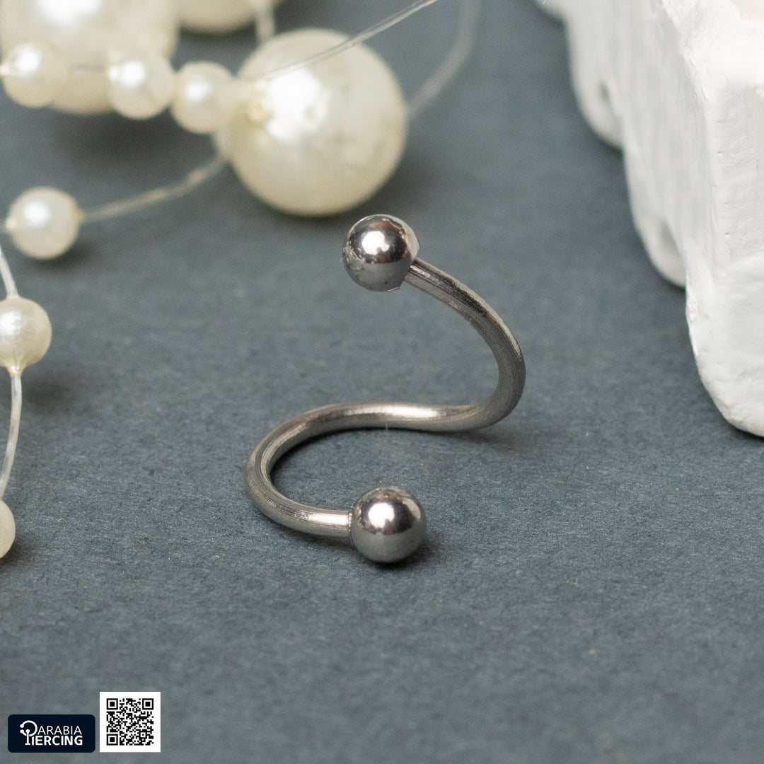 Basic Silver Spiral Earring