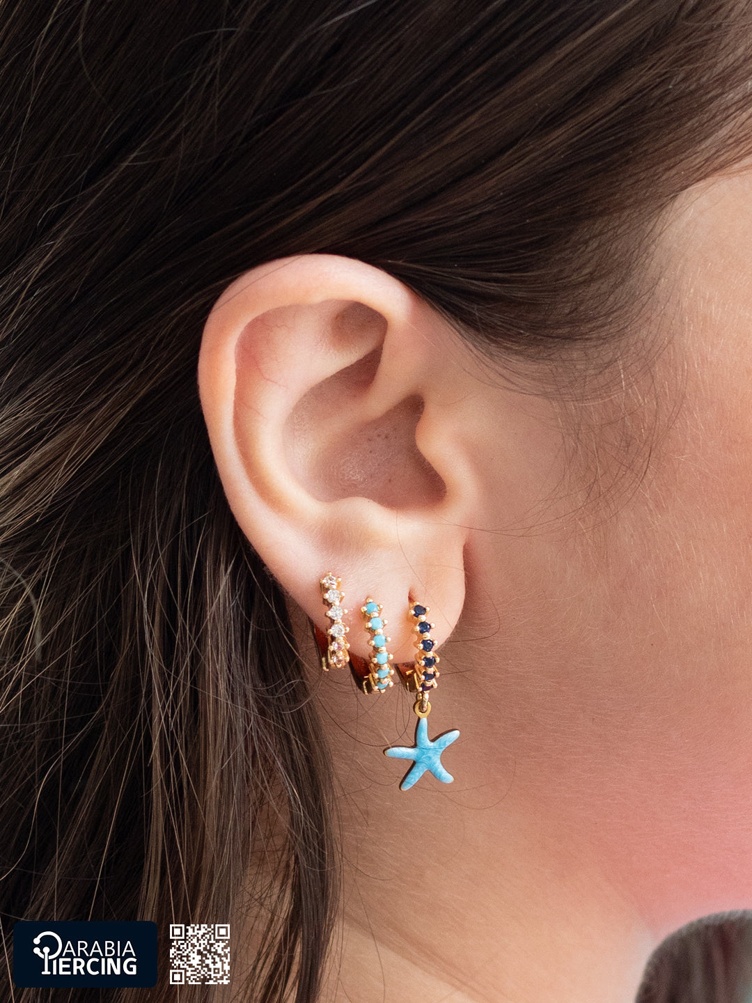 Gold Colorful Earrings