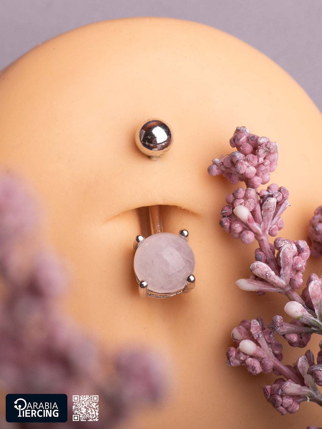 Transparent Stone Belly piercing