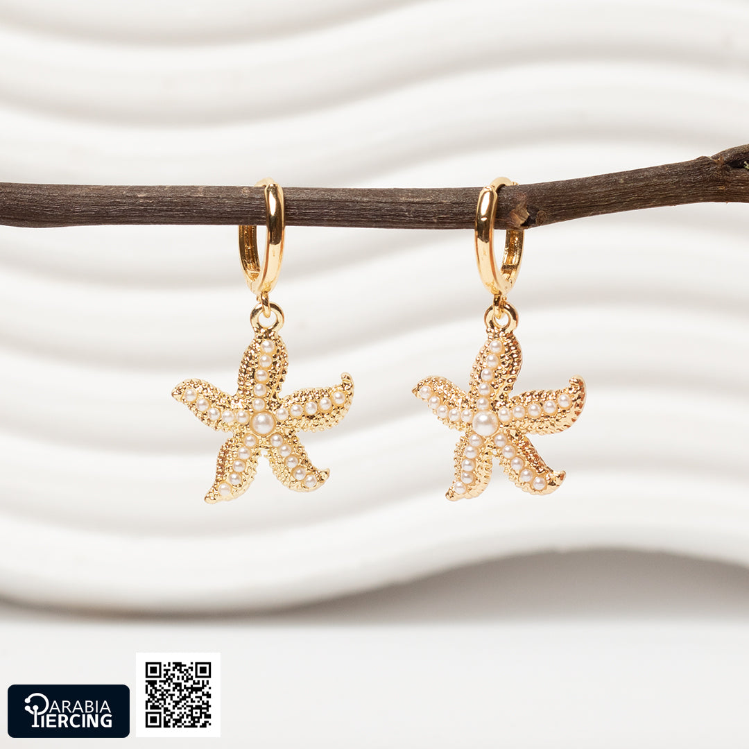 Colorful sea Star Dangling Earrings