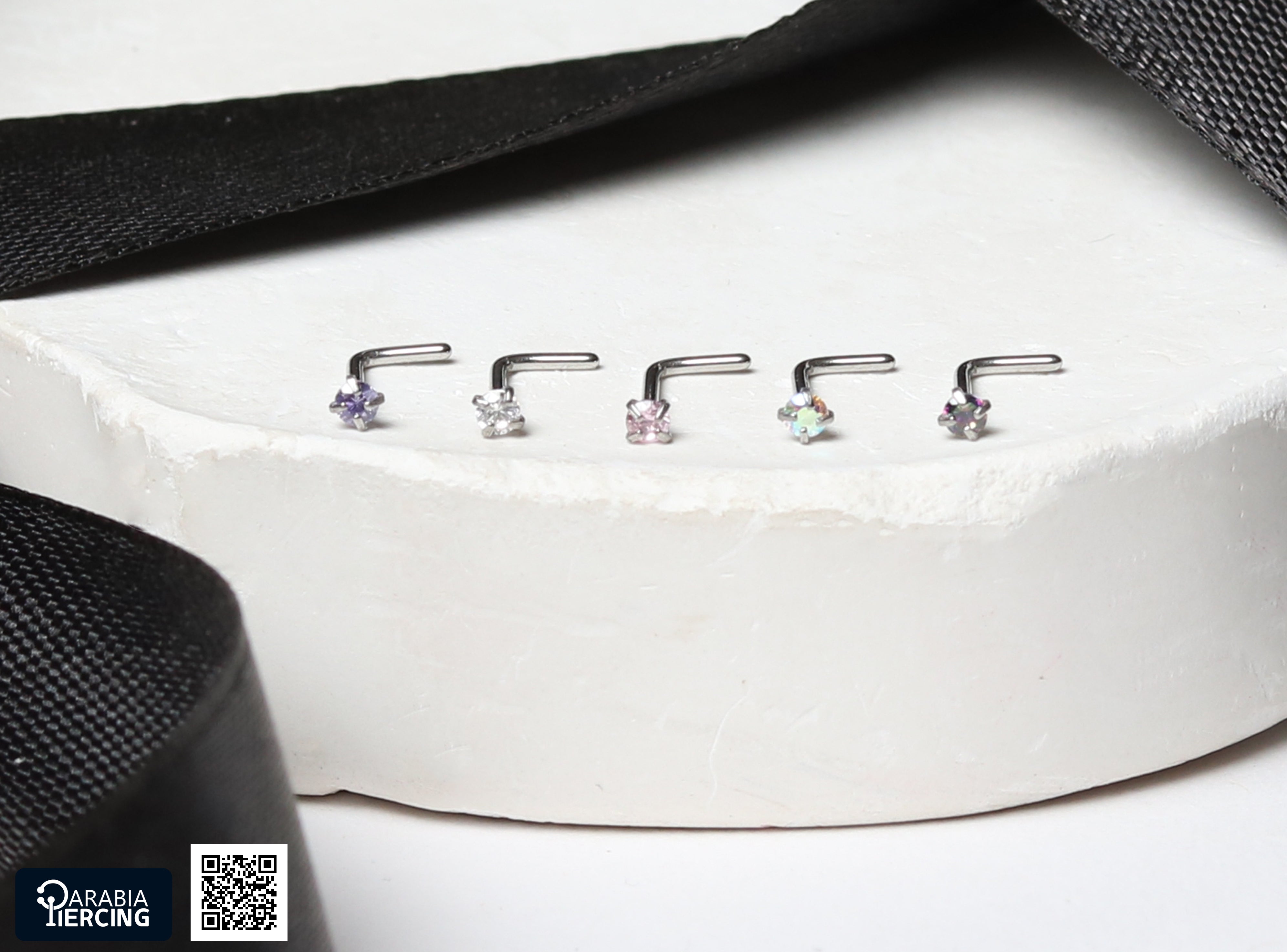 Colorful Circle Zirconia L Shape