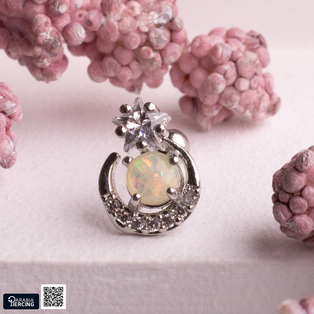 Opal Ballback Earring