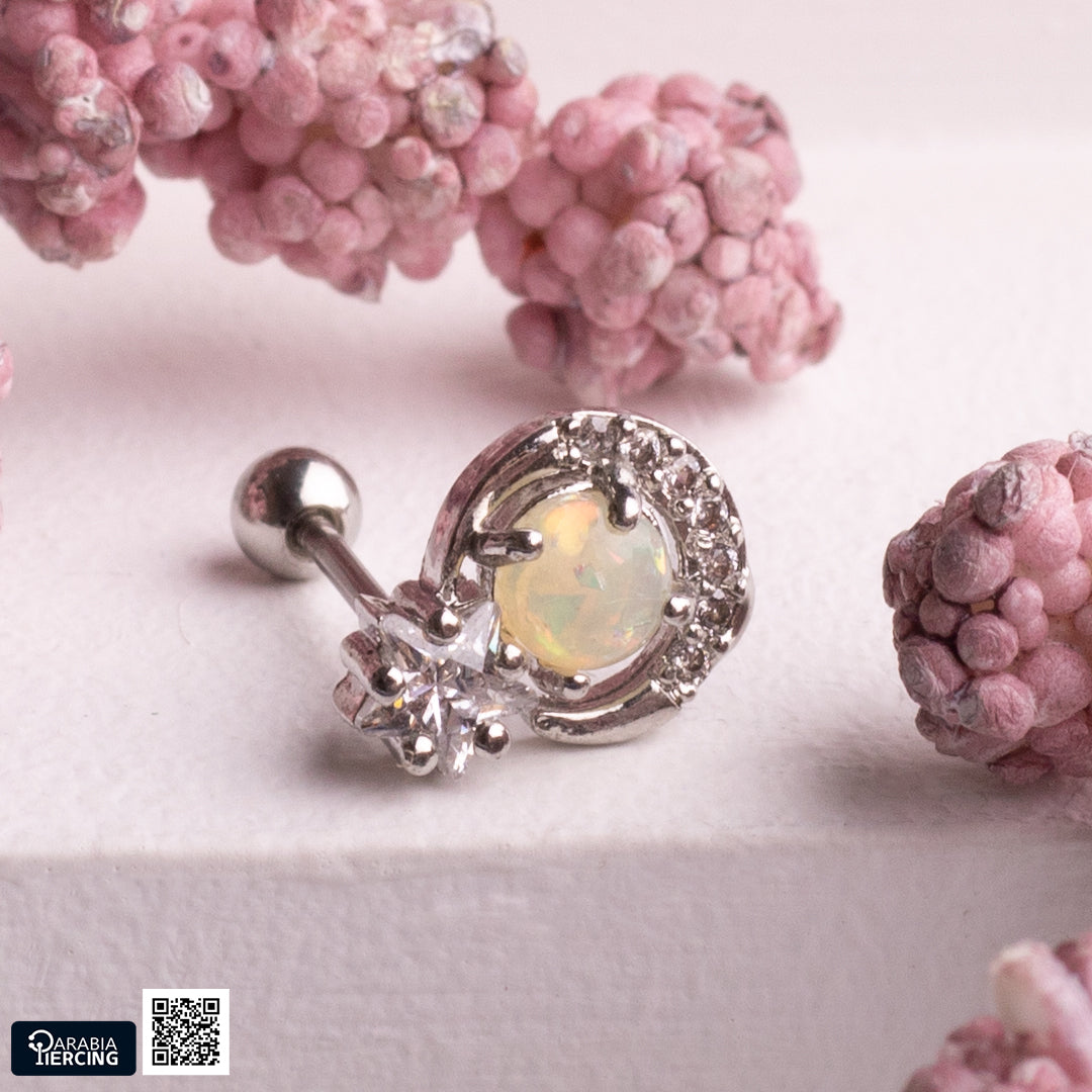 Opal Ballback Earring