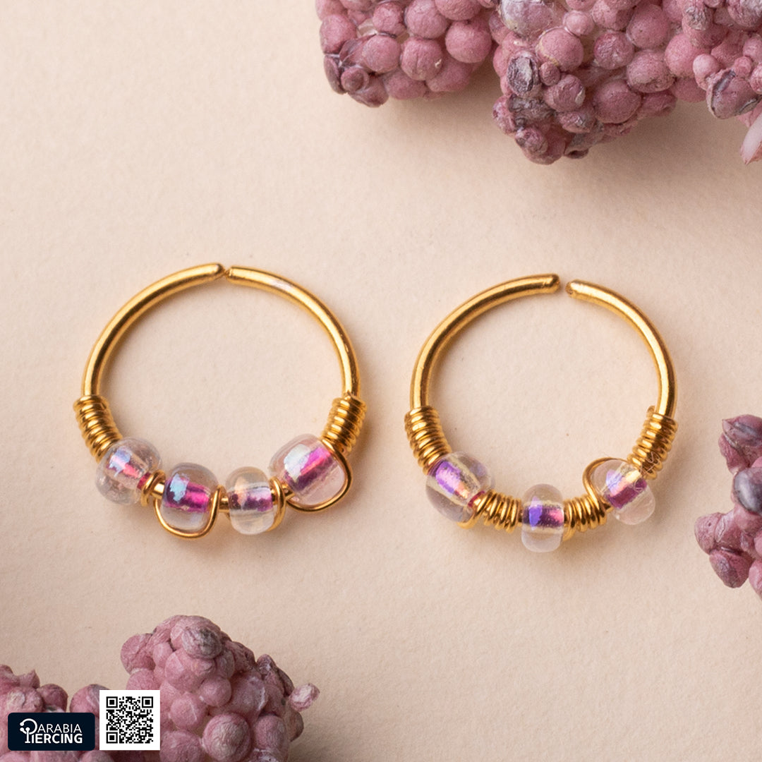 Pinky Gold Nose Hoop