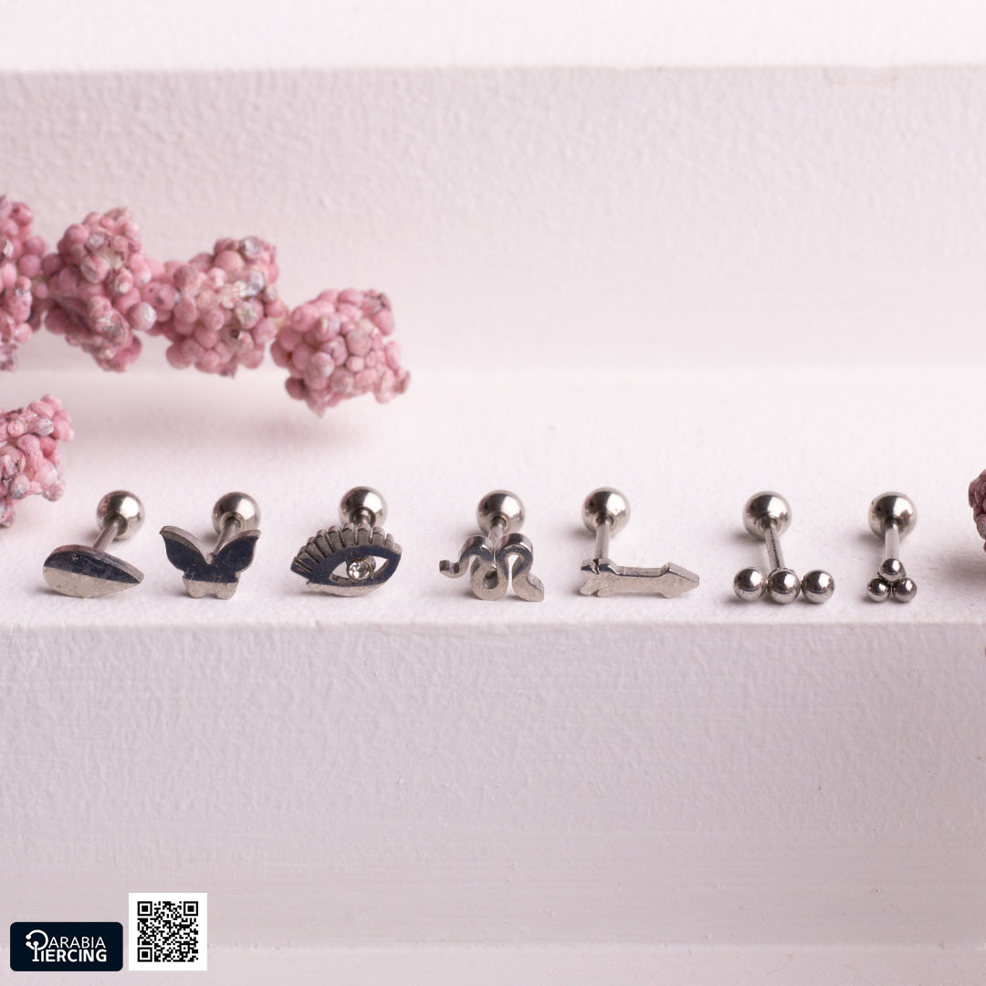 Plain Silver  Ballback Earrings