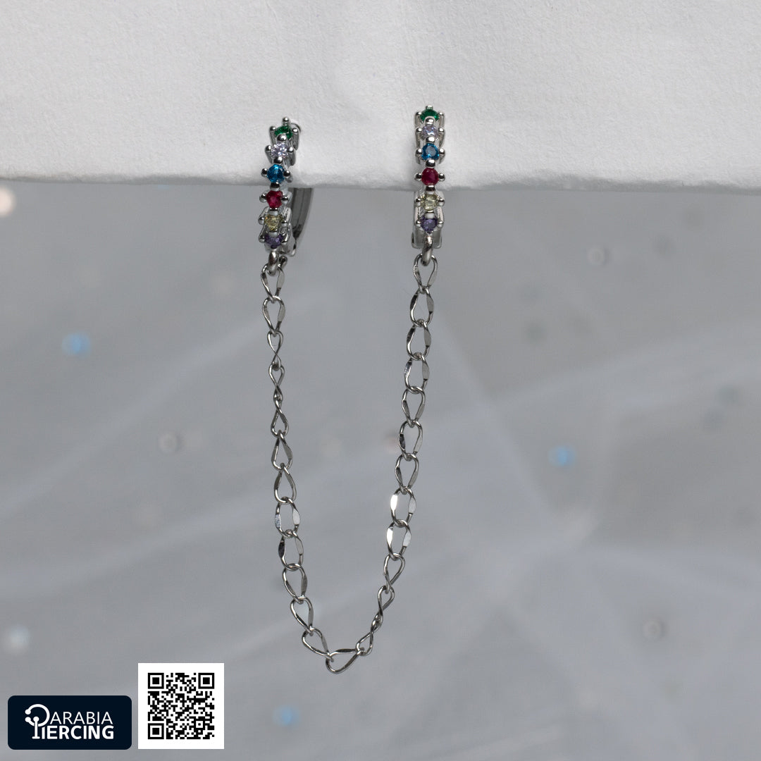 Colorful Connected Earrings