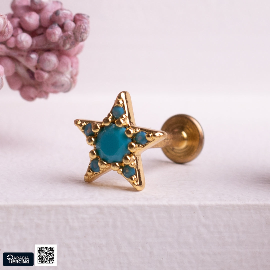 Turquoise Star Flatback
