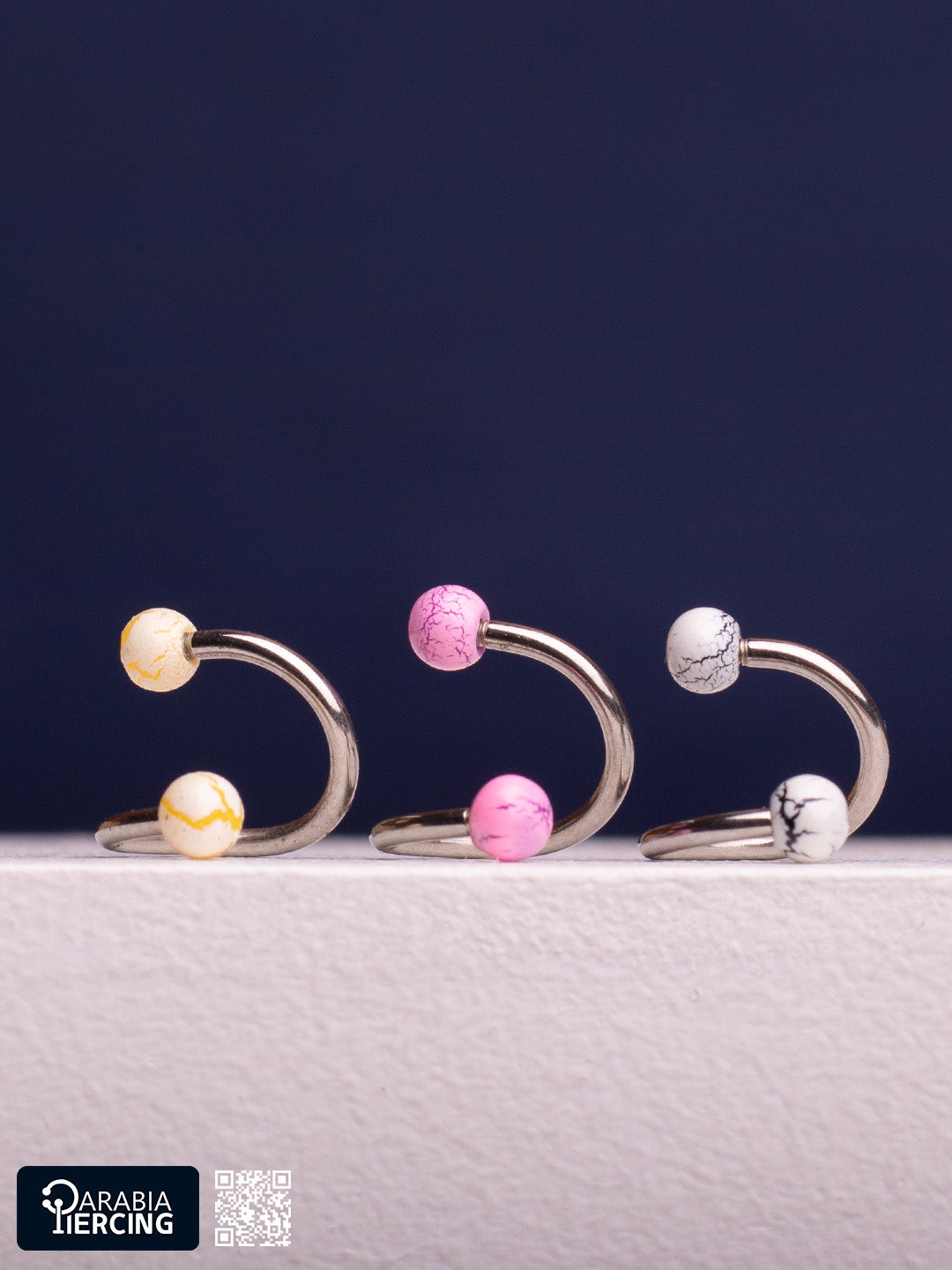 Marble Spiral Earring