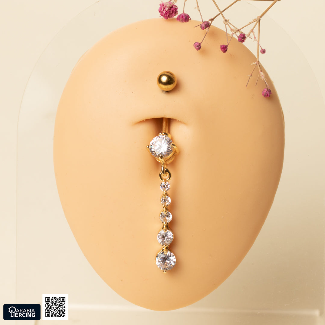 Crystal Drop Belly Ring