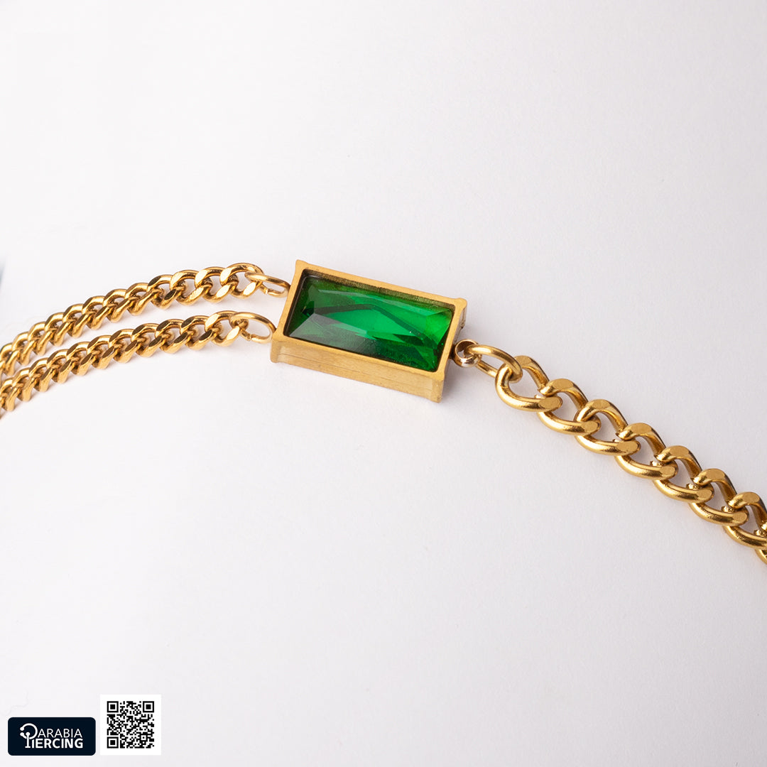 Emerald Chain Bracelet