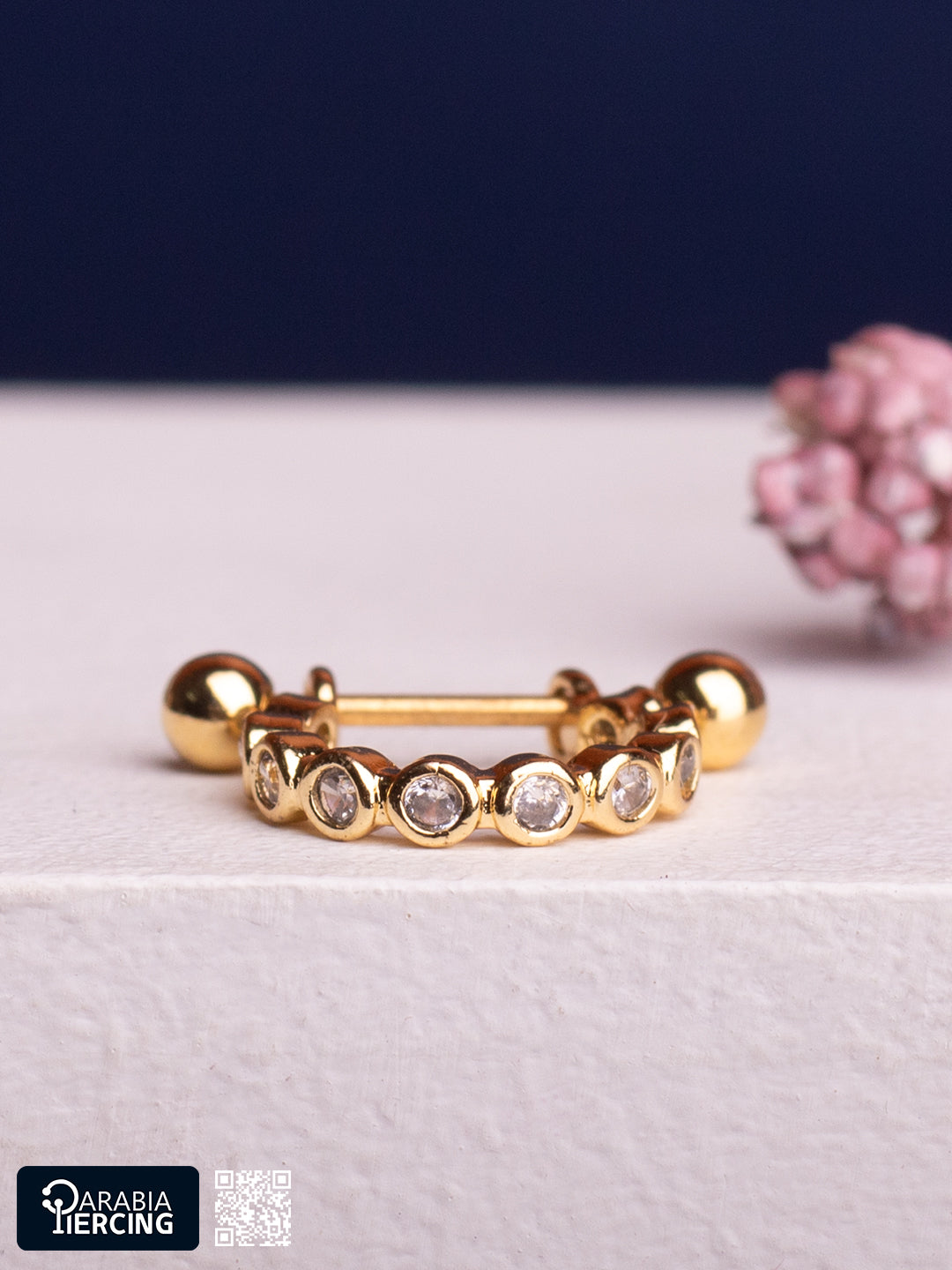 Crystal Double Ball Hoop