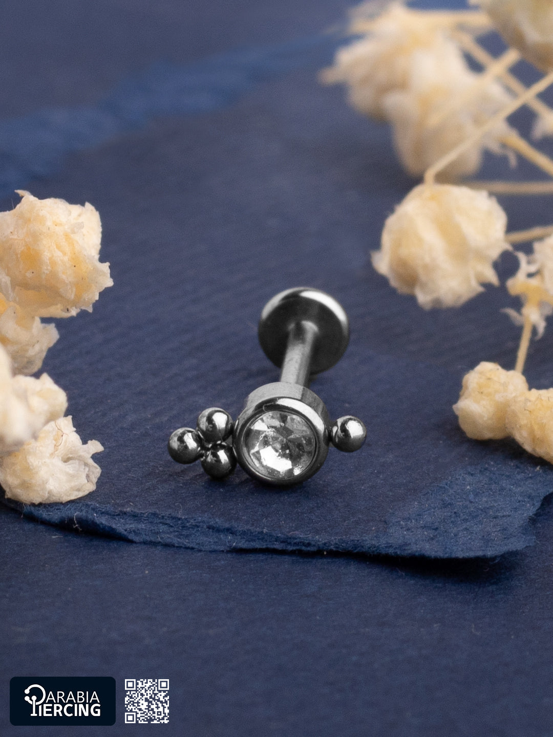 Beaded Crystal Stud Flatback