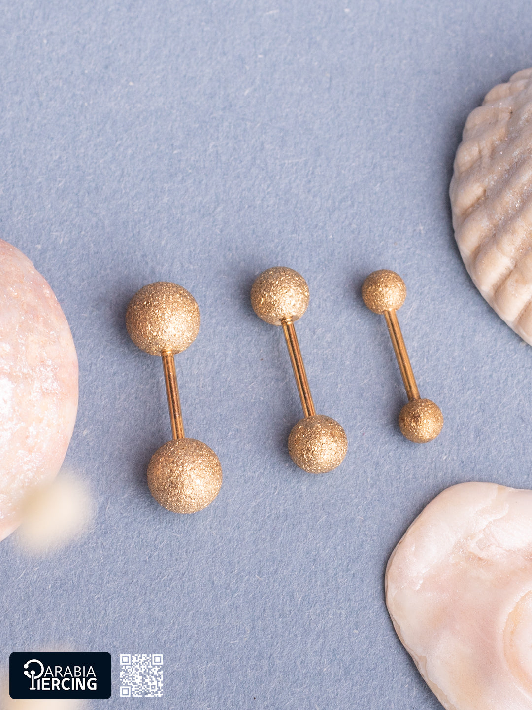 Glossy Double Ball Gold Set