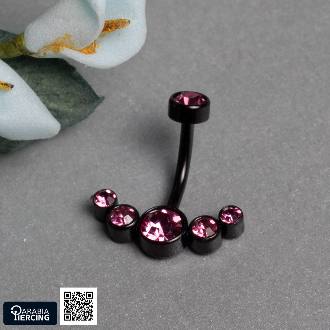 Zircon Black Bellybutton Ring