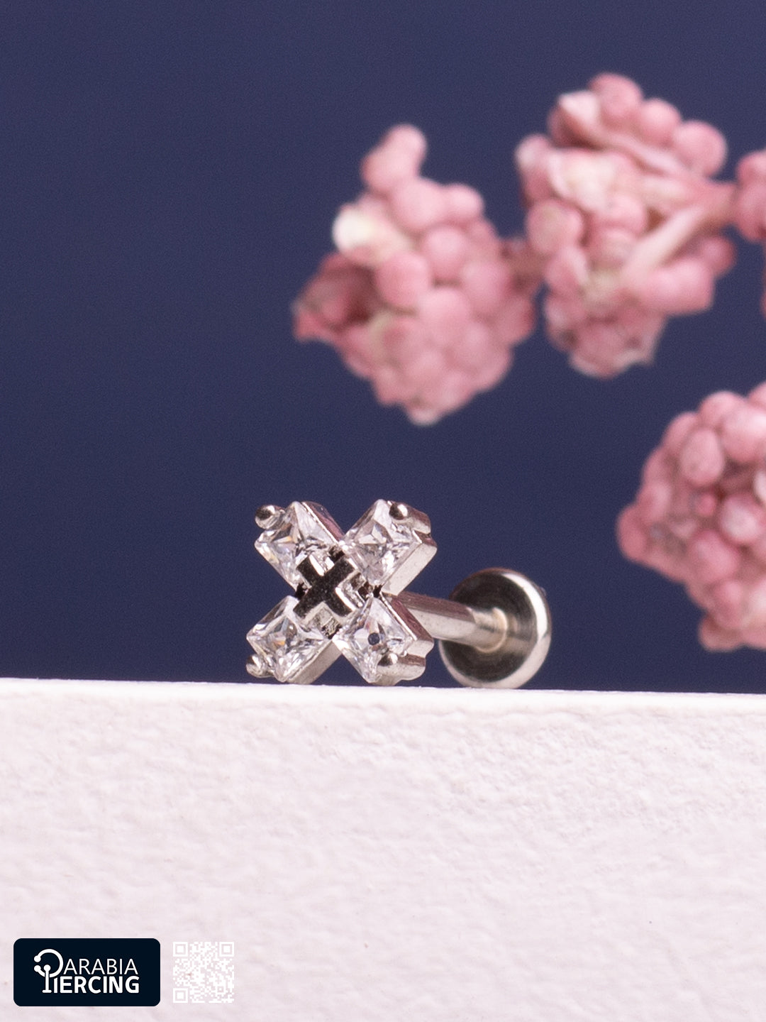 Crystal Cross studs Flatback