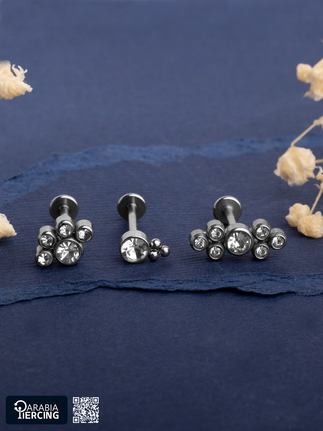 Crystal Dots Stud Flatback