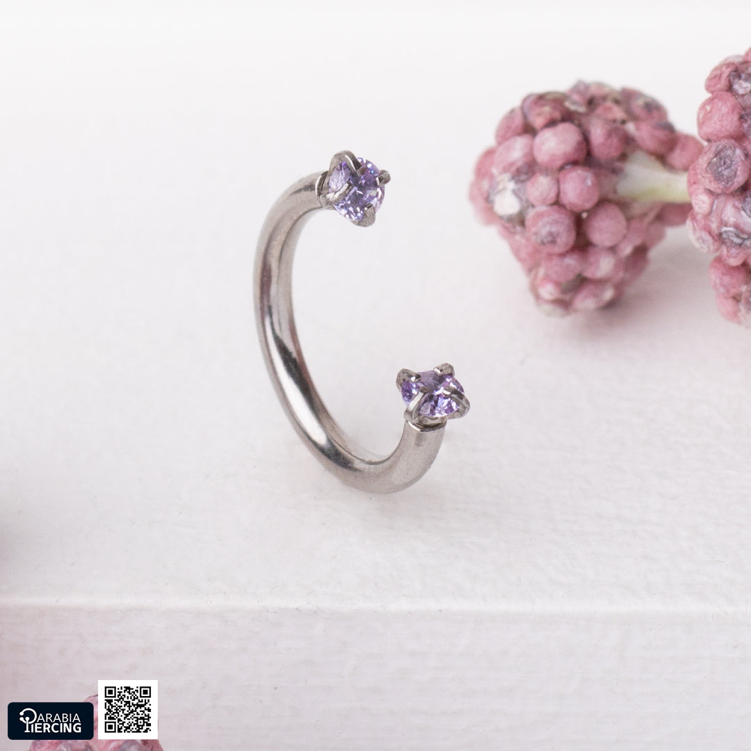 Mini Colorful Zircon Horseshoe