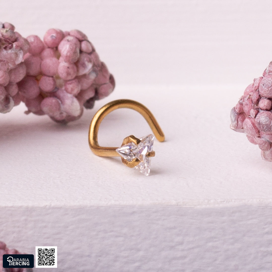 Gold Zircon U shape