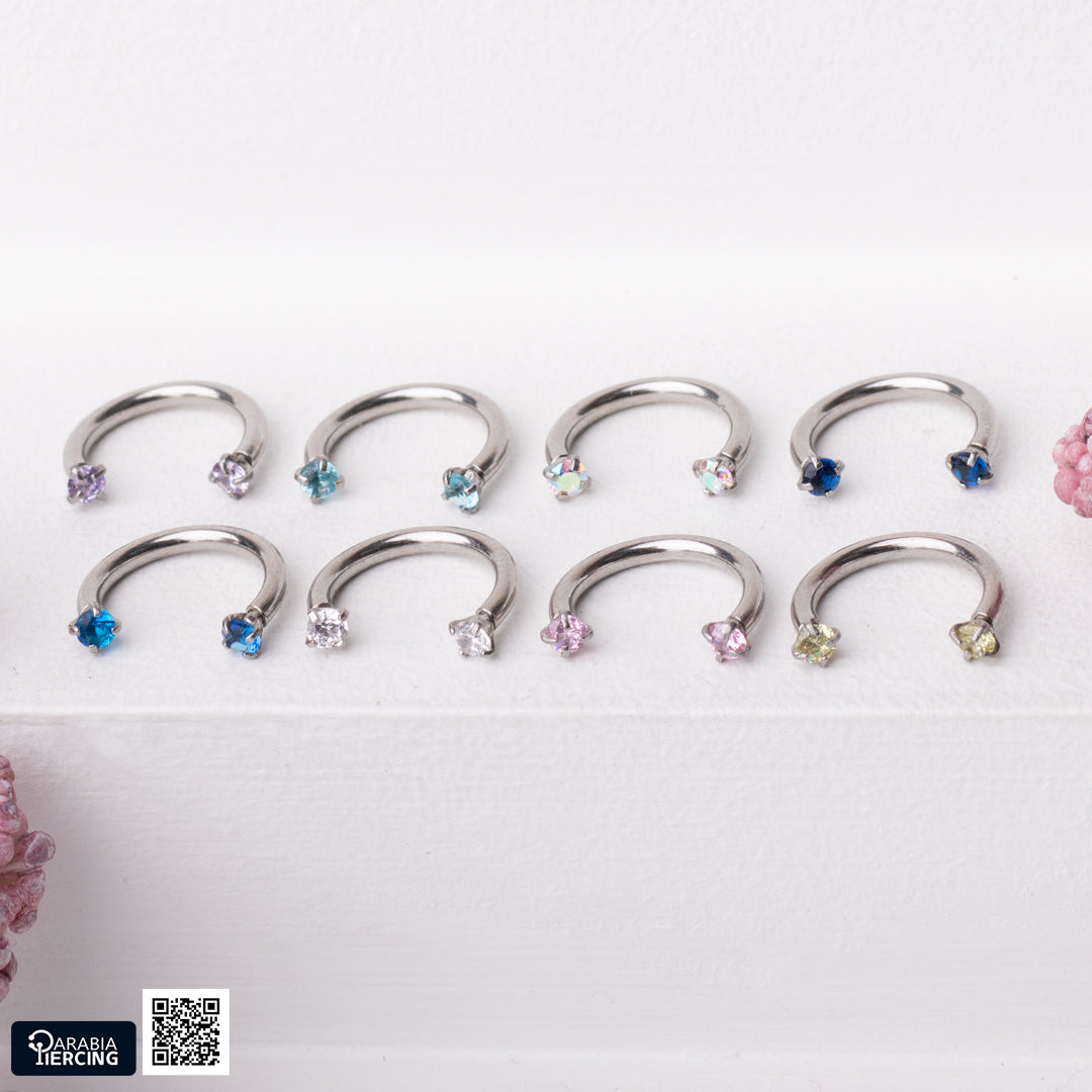 Mini Colorful Zircon Horseshoe