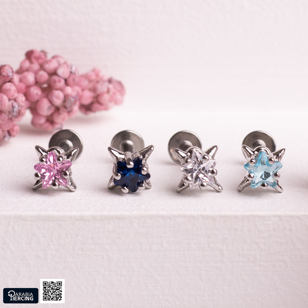 Colorful Stars Flatback