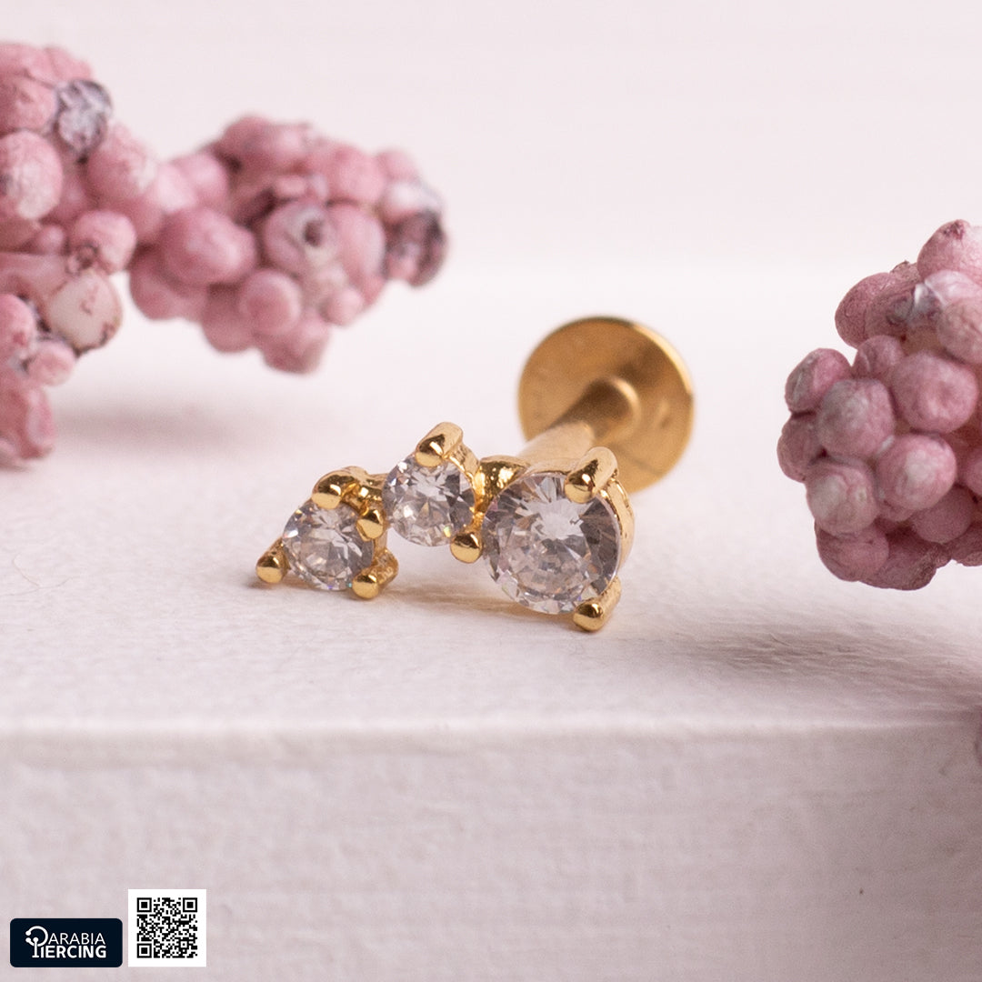 Three Curved Crystal Flatback